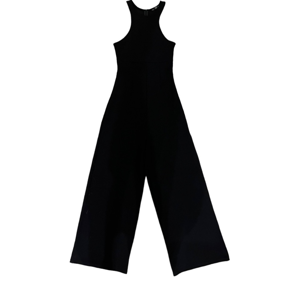 Zara Black Wide Leg Tank Jumpsuit